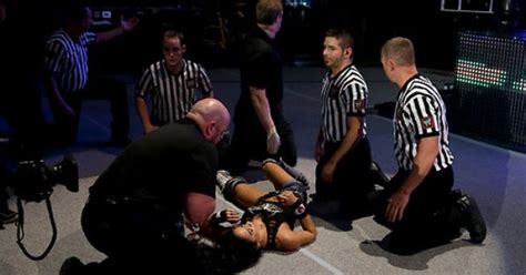 Aj Lee Injured Aj Lee Suffers Injury During Smackdown Wwe • ¨ ♥ Wwe And Nxt