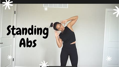 Minute Standing Abs Workout No Equipment Youtube