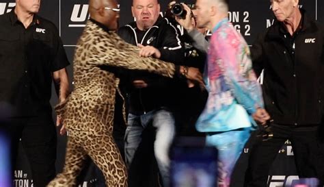 Ufc 268 Video Kamaru Usman Pushes Colby Covington At Faceoff