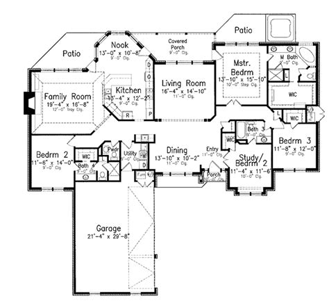 Country Style House Plan 4 Beds 35 Baths 2644 Sqft Plan 52 263