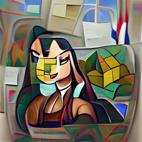 Cubist Mona Lisa Animated Lost In My Thoughts Opensea
