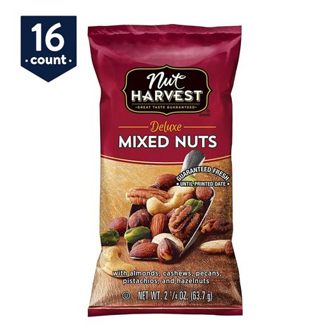 Nut Harvest Deluxe Mixed Nuts 225 Oz Bags 16 Count