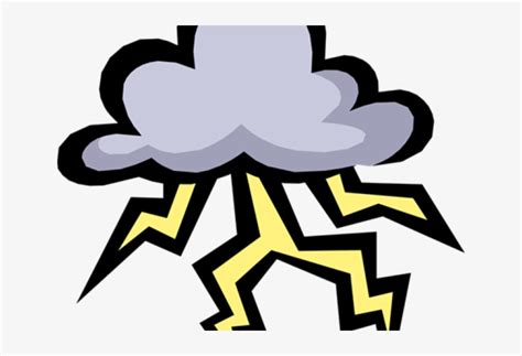 Storm Cloud Clipart Cartoon Thunder And Lightning Transparent Png