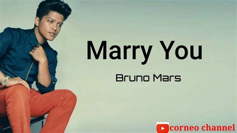 Marry You Bruno Mars Lyric Youtube