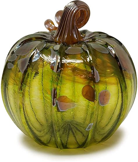 These Hand Blown Glass Pumpkins Are The Most Elegant Fall Accent We Ve Seen Yet Glass Pumpkins