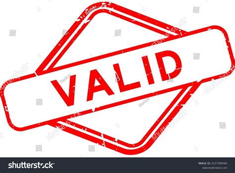 Grunge Red Valid Word Rubber Seal Stock Vector Royalty Free