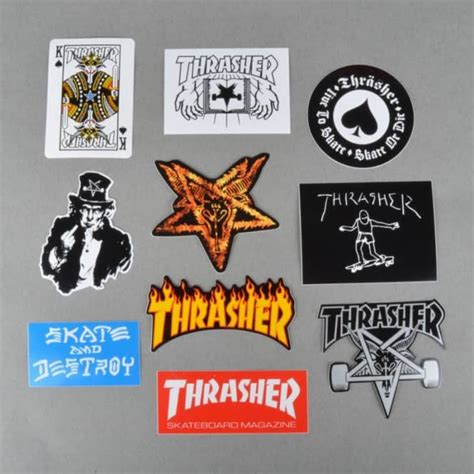 thrasher sticker pack accessories from native skate store uk
