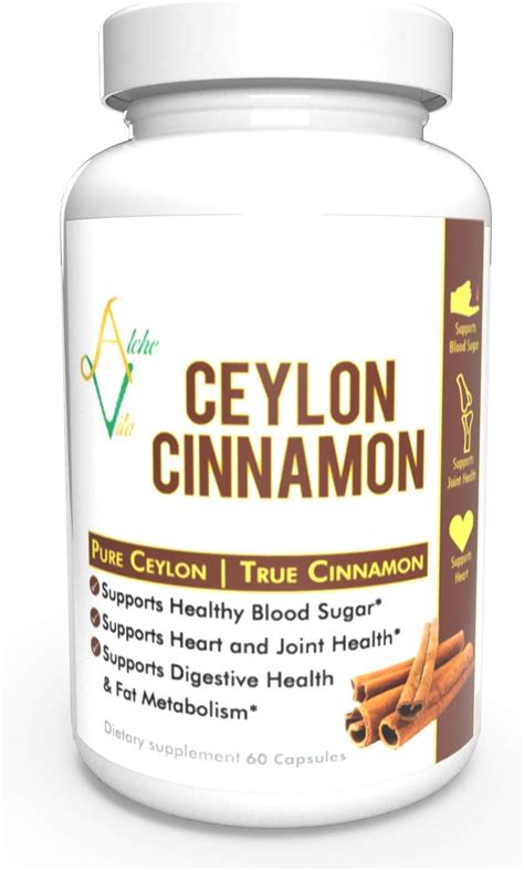 Natural True Ceylon Cinnamon Capsules Cinnamon Verum Bark 1200mg Per