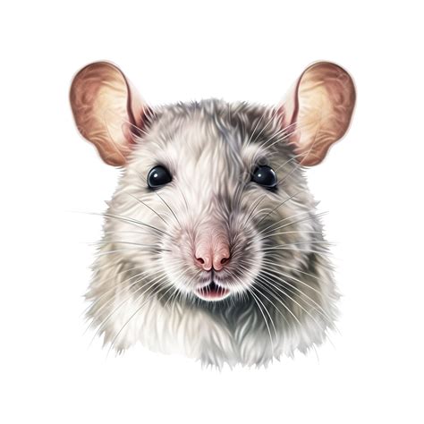 Rat Face Isolated Illustration Ai Generative Rodent Rat Animal Png