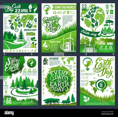 Earth Day Eco Banner Of Save Planet And Go Green Concept Ecology And