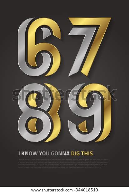 Bold Vector Graphic Design Numbers Stock Vector Royalty Free