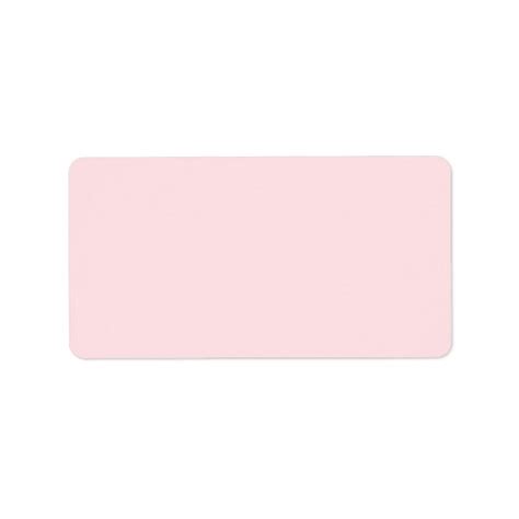 Misty Rose Light Baby Pink Solid Color Background Label