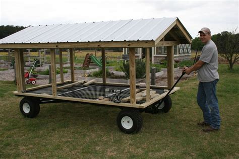 How do you build a duck house? Large Portable Goose (or Duck) Coop Wagon with Water ...