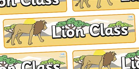 Free Lion Themed Classroom Display Banner Twinkl