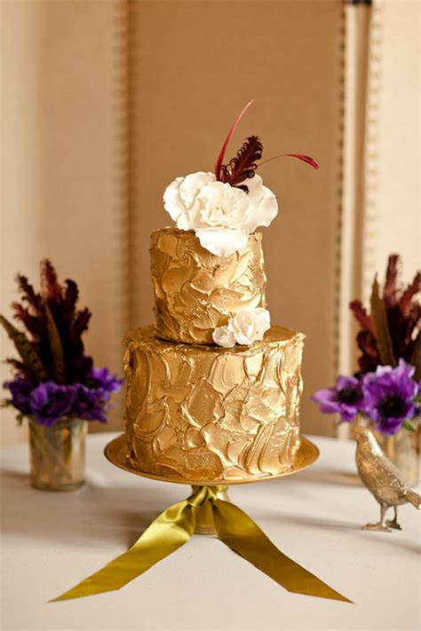 Gold Wedding Cakes Belle The Magazine
