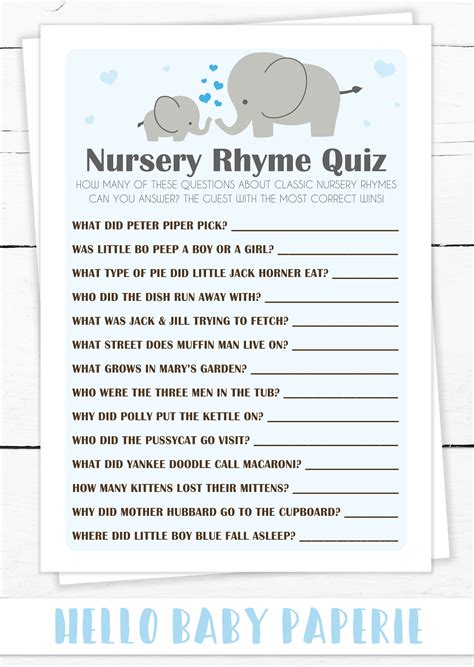 Baby Shower Nursery Rhymes Game Amazon Com 25 Emoji Nursery Rhyme