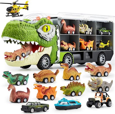 Купить Грузовиков Joyin 13 In 1 Dinosaur Truck For Kids With 12 Pull