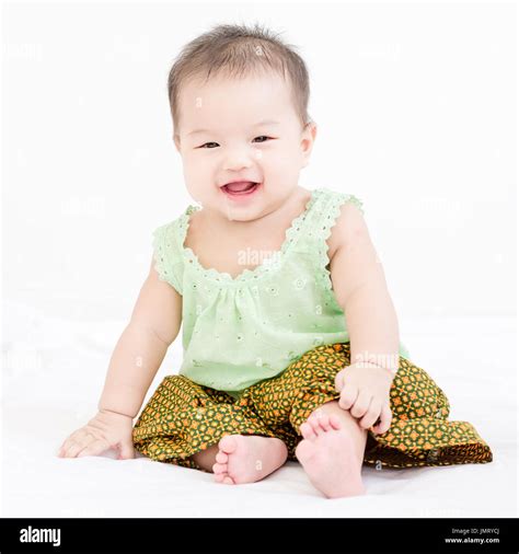 Little Girl Sitting On Bed Cut Out Stock Images And Pictures Alamy
