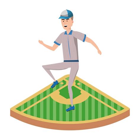 Premium Vector Baseball Player Cartoon