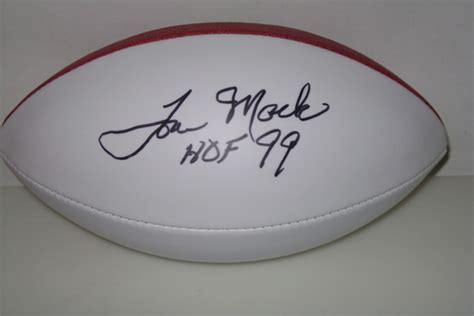 Nfl Auction Hof Rams Tom Mack Signed Panel Ball