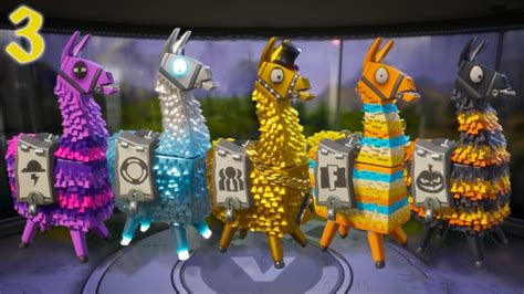 Fortnite Opening A Whole Bunch Of Loot Llamas 3 Youtube