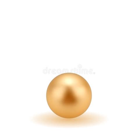 Golden Ball Or Ball Isolated On A White Background 3d Illustration