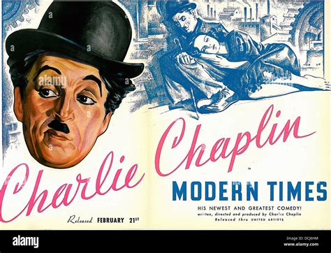 Modern Times Movie Poster Directed By Charlie Chaplin United