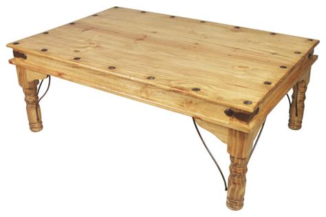 Rustic trunk coffee tables mexican painted table corona pine let casa mexicana imports collection. Mexican Pine Indian Coffee Table - Traditional - Coffee ...