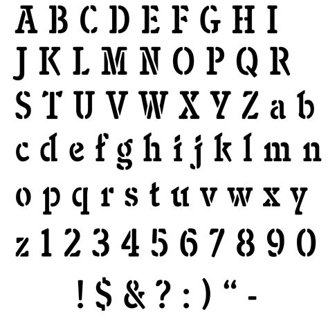 Large Letter Stencils Printable Alphabet Lettering Fo