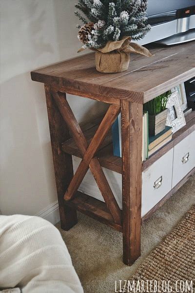 Begin by cutting pieces of 1/2 inch plywood 14 3/4 inches by 21 inches, one piece for each tv tray you want to make. 50 Inspirations Rustic 60 Inch TV Stands | Tv Stand Ideas