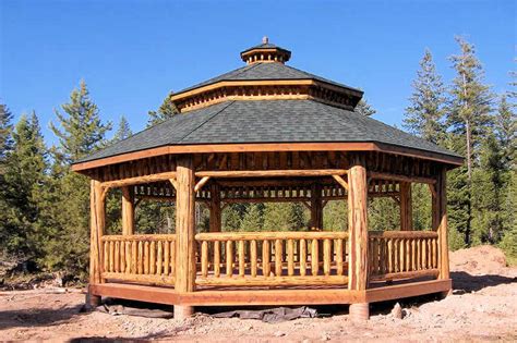 Log Octagon Gazebo Kit Log Gazebos Gazebo Depot