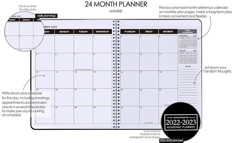 Office Planner Jan 2022 Dec 2023 Monthly Calendar Planner