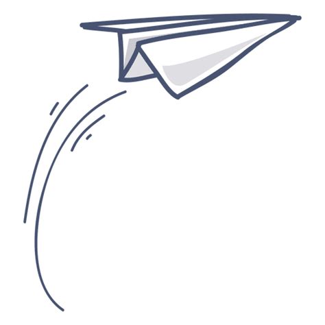Paper Airplane Illustration Transparent PNG SVG Vector File