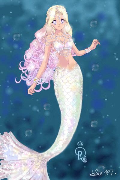 Moonstone Mermaid ~ By Bluesmooth127 Anime Mermaid Mermaid Artwork Mermaid Drawings