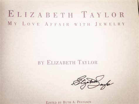 Elizabeth Taylor Book Signed Copy My Love Affair With Jewelry Not