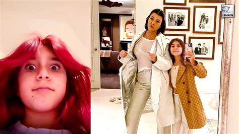 kourtney kardashian s daughter penelope dyes her hair red