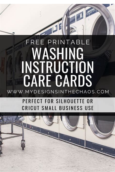 The clothing care card attached below are perfect to print out and place in your handmade packages. Printable Clothing Care Cards - My Designs In the Chaos