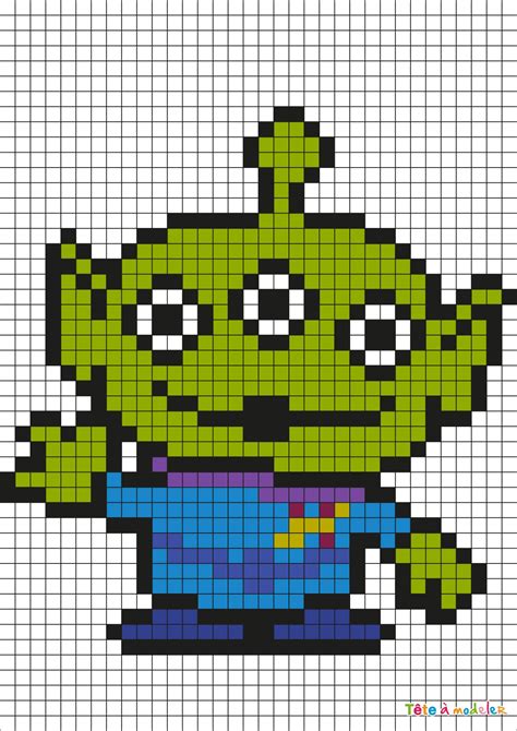 Coloriage minecraft 20 modeles a imprimer gratuitement. Pixel Art Alien par Tête à modeler en 2020 | Pixel art ...