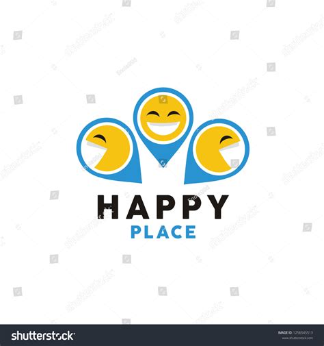 Pin Smile Laugh Happy Emotion Logo Stock Vector Royalty Free