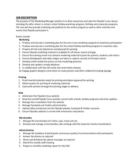 Free 50 Sample Job Descriptions In Pdf Ms Word