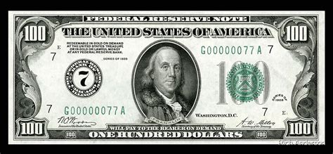 Old School 100 Hundred Dollar Bill By Rich Anderson Redbubble