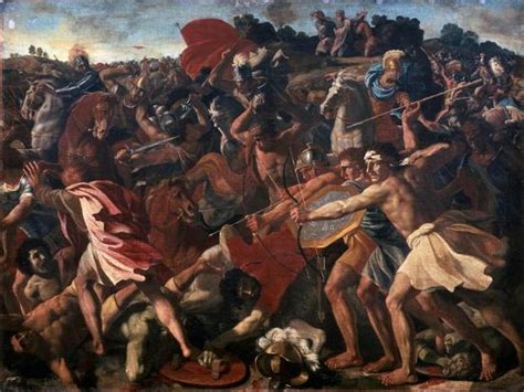 Victory Of Joshua Over The Amalekites 1625 1626 Giclee Print