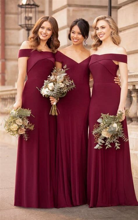 Off The Shoulder Bridesmaid Dresses Roses And Rings Weddings Fashion