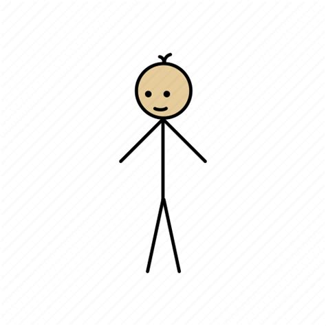Alone Boy Happy Human Stick Stickman Icon Download On Iconfinder