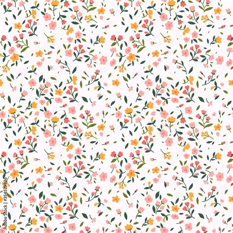 Cute Floral Pattern In The Small Flower Ditsy Print Seamless Vector