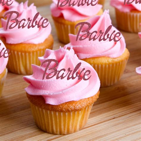 X Barbie Cupcake Toppers Pink Barbie Cake Topper Barbie Birthday Barbie Theme Party Girls
