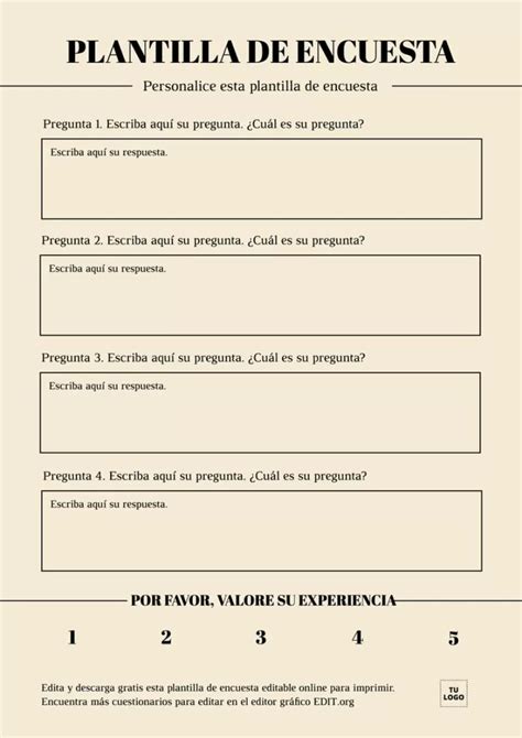 Plantillas De Encuestas Para Imprimir Editables