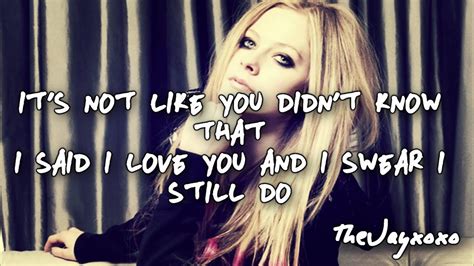 Avril Lavigne How You Remind Me New 2013 Lyrics Youtube