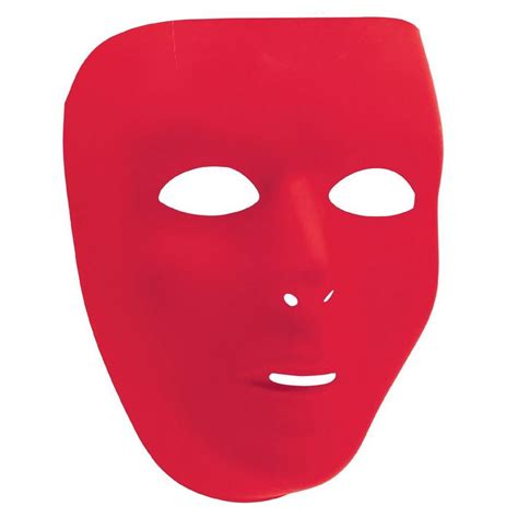 Basic Red Face Mask 7in X 7in Party City