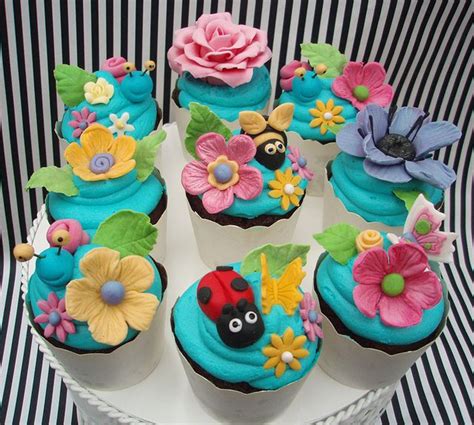 Garden Party Cupcakes Cupcake Party Cupcake Cookies Cupcake Cakes